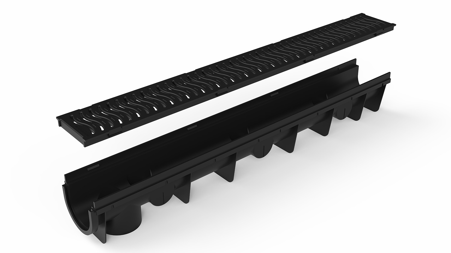 Grille de caniveau sans boulons pour un entretien facile
