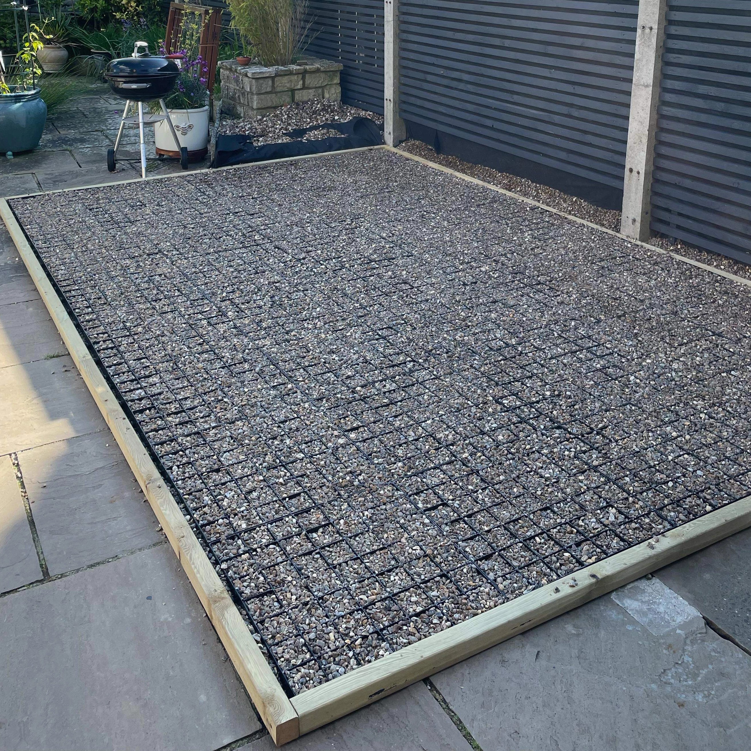 Plastic shed base grids kit