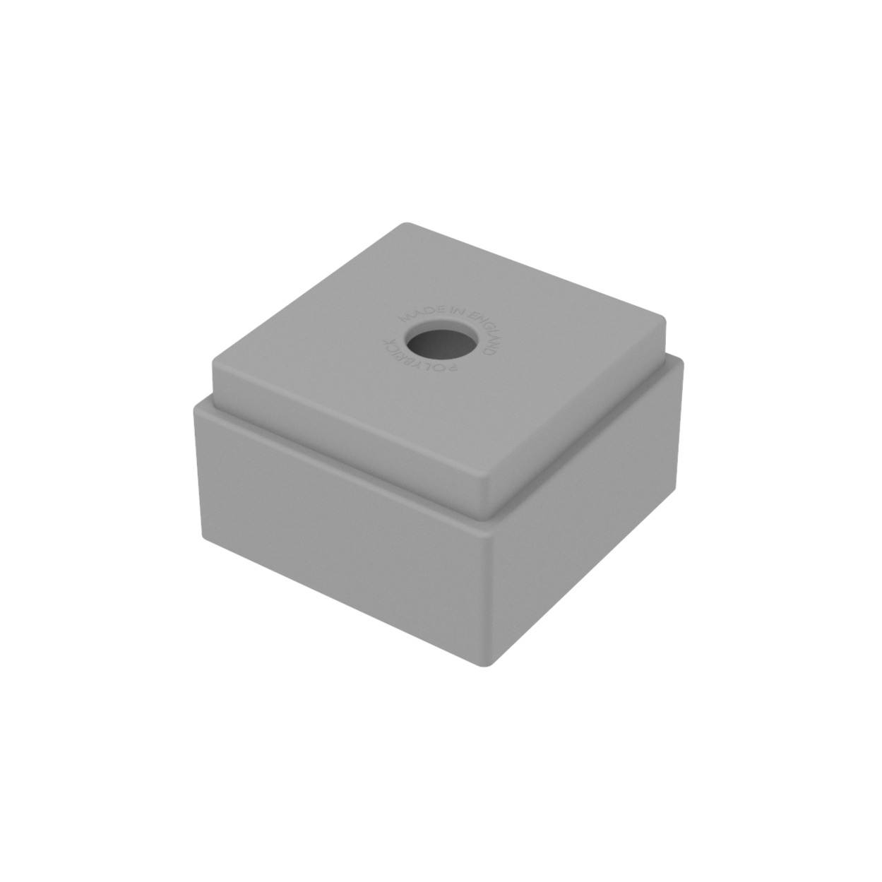 Bloc de construction PolyBrick individuel en plastique gris